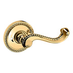 Baldwin Hardware Manija 5104 con Roseta 5004 — Latón pulido Lifetime (PVD) — Privacidad