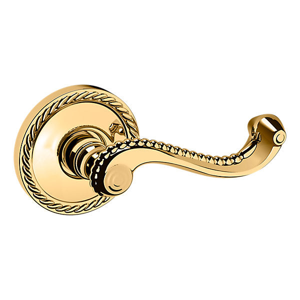 Baldwin Hardware Manija 5104 con Roseta 5004 — Latón sin laca — Paso
