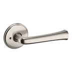 Baldwin Hardware Manija 5112 con Roseta 5075 — Níquel satinado Lifetime — Privacidad