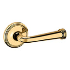 Baldwin Hardware Manija 5116 con Roseta 5070 — Latón pulido Lifetime (PVD) — Dummy completo