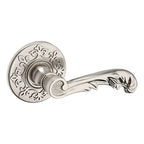 Baldwin Hardware Manija 5121 con Roseta R012 — Níquel satinado Lifetime — Dummy completo