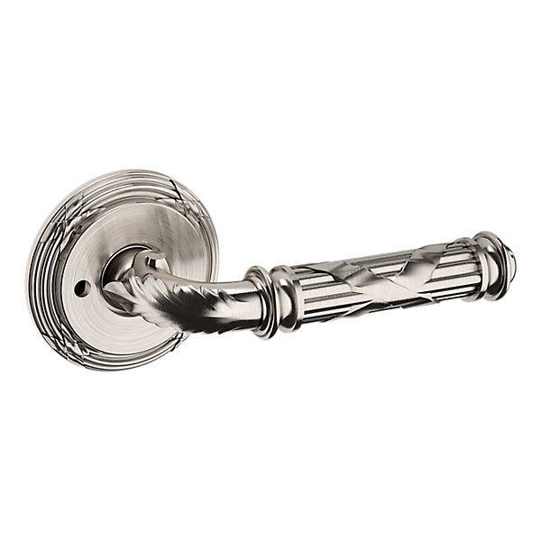Baldwin Hardware Manija 5122 con Roseta 5022 — Níquel satinado Lifetime — Privacidad