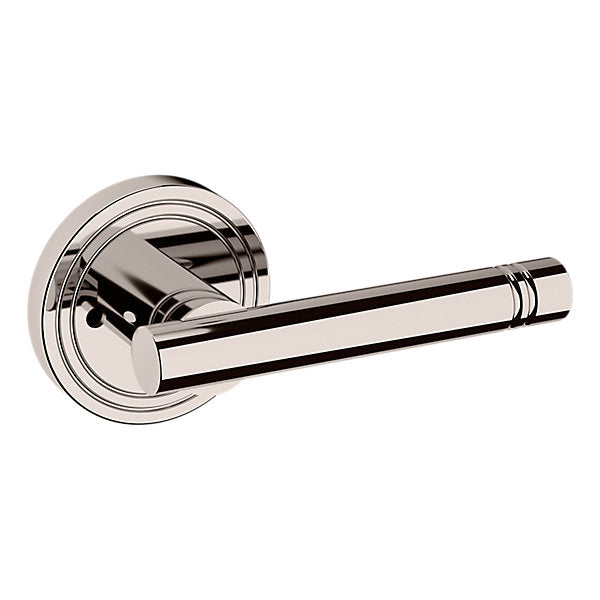 Baldwin Hardware Manija 5138 con Roseta 5047 — Níquel pulido Lifetime — Privacidad