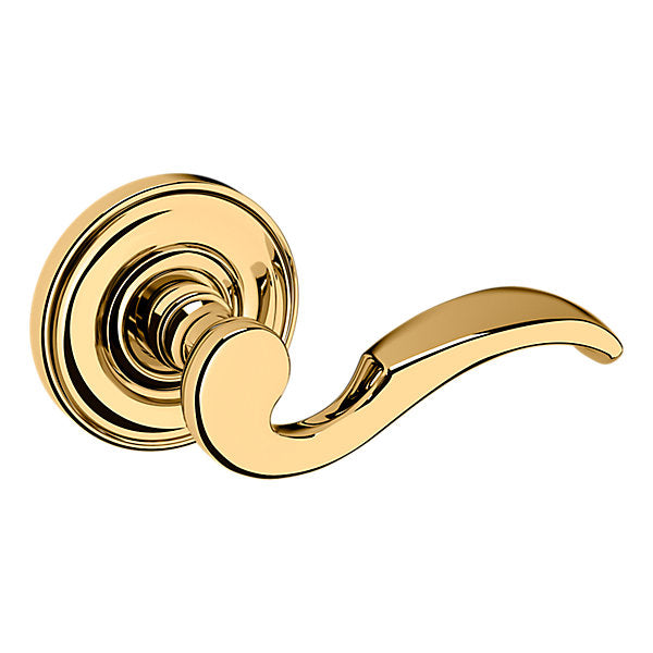 Baldwin Hardware Manija 5152 con Roseta 5017 — Latón sin laca — Paso