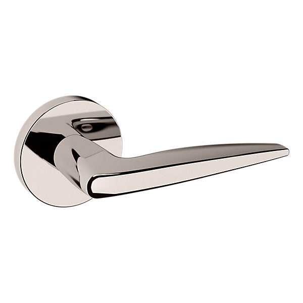 Baldwin Hardware Manija 5166 con Roseta 5046 — Níquel pulido Lifetime — Dummy completo
