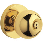Baldwin Hardware Juego de Entrada con Llave 5215 — Perilla Minneapolis — Latón pulido Lifetime (PVD)