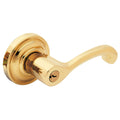 Baldwin Hardware Juego de Entrada con Llave 5245 — Manija Classic con Roseta Clásica — Latón pulido Lifetime (PVD)
