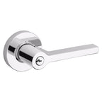 Baldwin Hardware Juego de Entrada con Llave 5260 — Manija Square con Roseta Redonda — Cromo pulido