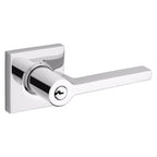 Baldwin Hardware Juego de Entrada con Llave 5285 — Manija Square con Roseta Cuadrada — Cromo pulido
