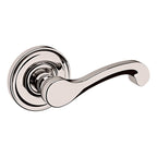 Baldwin Hardware Manija 5445V con Roseta 5048 — Níquel pulido Lifetime — Paso