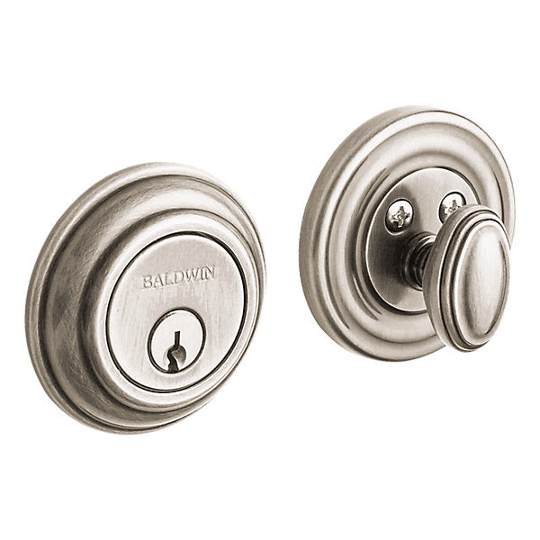 Baldwin Hardware Cerrojo 8231 Patio Function — Níquel satinado Lifetime