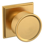 Baldwin Hardware Perilla K008 Hollywood Hills con Roseta R050 — Latón satinado Lifetime — Dummy completo