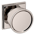 Baldwin Hardware Perilla K009 Hollywood Hills con Roseta R050 — Níquel pulido Lifetime — Dummy completo
