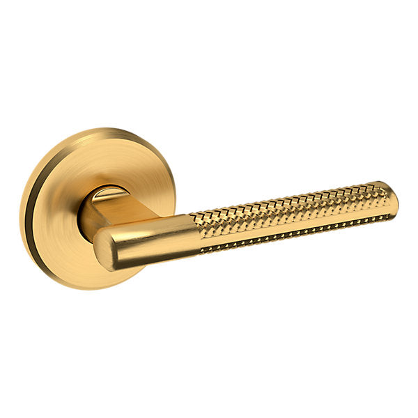 Baldwin Hardware Manija L015 con Roseta R016 — Latón satinado Lifetime — Paso