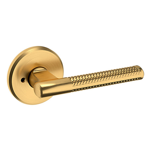 Baldwin Hardware Manija L015 con Roseta R016 — Latón satinado Lifetime — Privacidad