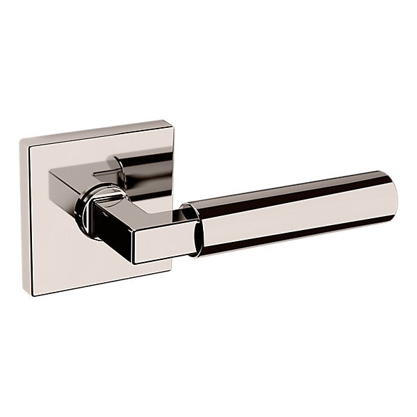 Baldwin Hardware Manija L029 Gramercy con Roseta R017 — Níquel pulido Lifetime — Paso