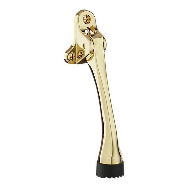 Baldwin Hardware Lever Retenedor de Puerta 4105 — Latón pulido Lifetime (PVD)
