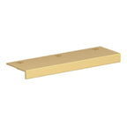 Baldwin Hardware Edge Jaladera 4" Cabinet Flush 4648 — Latón satinado Lifetime