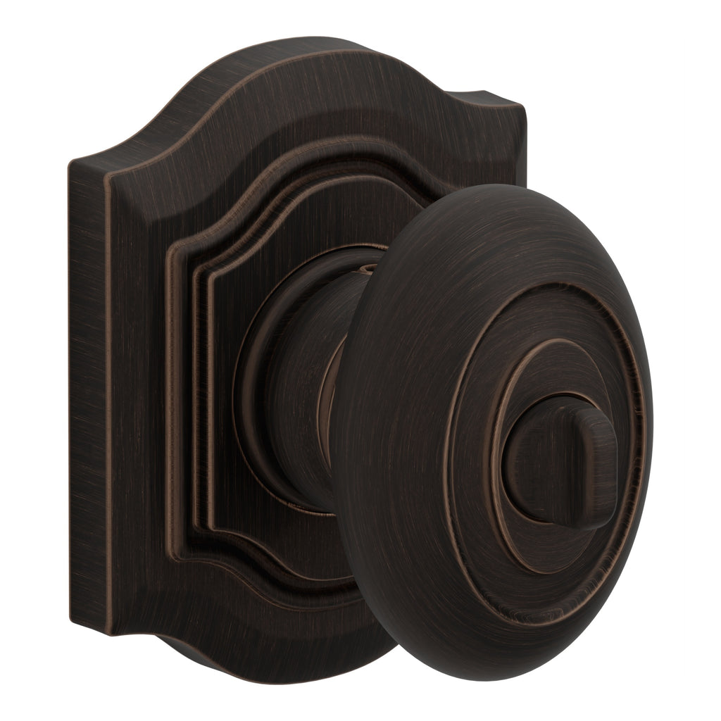 Baldwin Hardware Juego de Entrada con Llave 5237 — Perilla Bethpage con Roseta Bethpage — Bronce veneciano