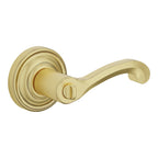 Baldwin Hardware Juego de Entrada con Llave 5245 — Manija Classic con Roseta Clásica — Latón satinado café