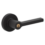 Baldwin Hardware Juego de Entrada con Llave 5260 — Manija Square con Roseta Redonda — Bronce aceitado