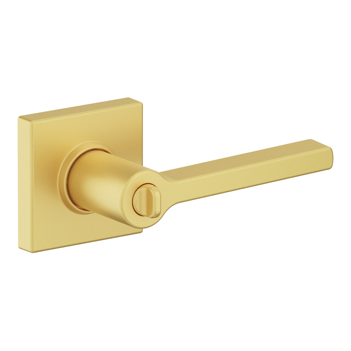 Baldwin Hardware Juego de Entrada con Llave 5285 — Manija Square con Roseta Cuadrada — Latón satinado Lifetime