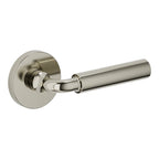 Baldwin Hardware Manija L031 Curved Gramercy con Roseta 5046 — Níquel pulido Lifetime — Paso