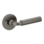 Baldwin Hardware Manija L031 Curved Gramercy con Roseta 5046 — Níquel grafito Lifetime — Privacidad