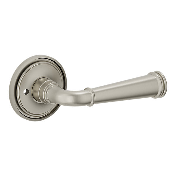 Baldwin Hardware Manija L033 Briarcrest con Roseta 5070 — Níquel satinado Lifetime — Privacidad
