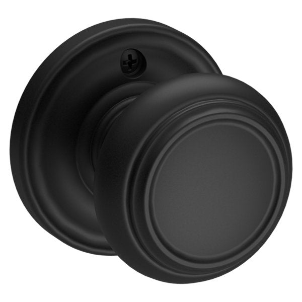 Baldwin Hardware Reserve Perilla Traditional — Negro satinado — Traditional Round — Dummy completo