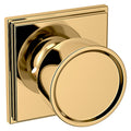 Baldwin Hardware Perilla K007 Hollywood Hills con Roseta R050 — Latón pulido Lifetime (PVD) — Privacidad