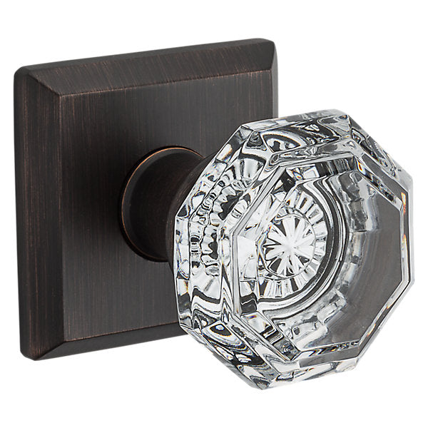 Baldwin Hardware Reserve Perilla Crystal — Bronce veneciano — Traditional Square — Paso