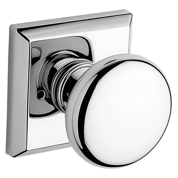Baldwin Hardware Reserve Perilla Round — Cromo pulido — Traditional Square — Privacidad