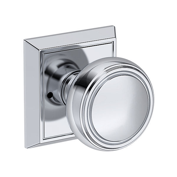 Baldwin Hardware Reserve Perilla Bremerton — Cromo pulido — Chamfered Square — Privacidad
