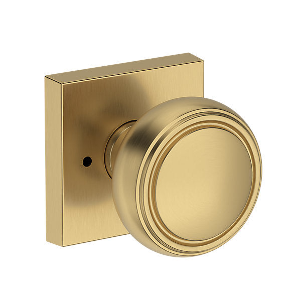 Baldwin Hardware Reserve Perilla Bremerton — Latón satinado Lifetime — Contemporary Square — Privacidad