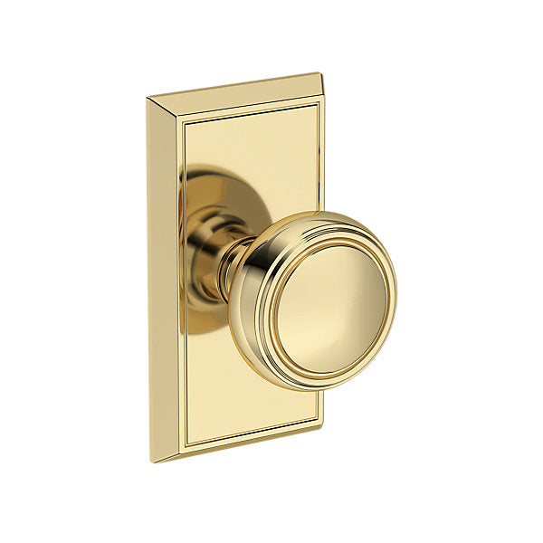 Baldwin Hardware Reserve Perilla Bremerton — Latón sin laca — Chamfered 5 — Paso
