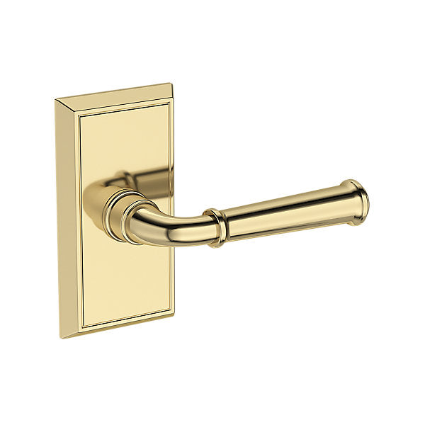 Baldwin Hardware Reserve Manija Dunsmoor — Latón sin laca — Chamfered 5 — Paso