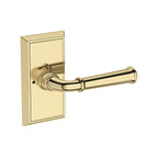 Baldwin Hardware Reserve Manija Dunsmoor — Latón sin laca — Chamfered 5 — Privacidad