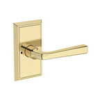 Baldwin Hardware Reserve Manija Kingvale — Latón sin laca — Chamfered 5 — Privacidad