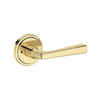 Baldwin Hardware Reserve Manija Kingvale — Latón sin laca — Stepped Round — Privacidad