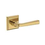 Baldwin Hardware Reserve Manija Kingvale — Latón pulido Lifetime (PVD) — Traditional Square — Paso