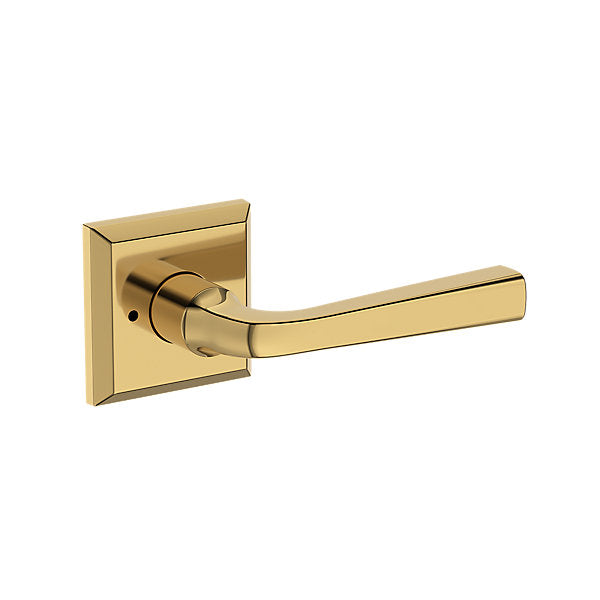 Baldwin Hardware Reserve Manija Kingvale — Latón pulido Lifetime (PVD) — Traditional Square — Privacidad