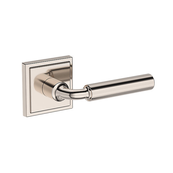 Baldwin Hardware Reserve Manija La Conner — Níquel pulido Lifetime — Stepped Square — Paso