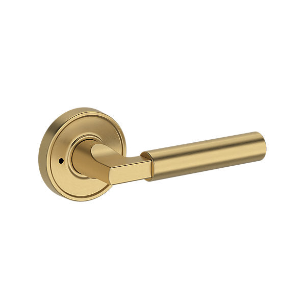 Baldwin Hardware Reserve Manija Lake Forest — Latón satinado Lifetime — Recessed Round — Privacidad