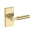 Baldwin Hardware Manija Reserve Riddling — Latón sin laca — Contemporary 5 — Privacidad