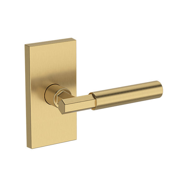 Baldwin Hardware Manija Reserve Riddling — Latón satinado Lifetime — Contemporary 5 — Medio Dummy