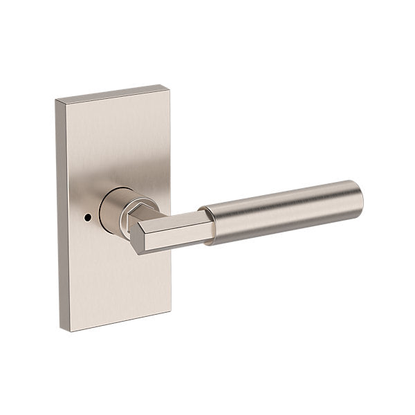 Baldwin Hardware Manija Reserve Riddling — Níquel satinado — Contemporary 5 — Privacidad