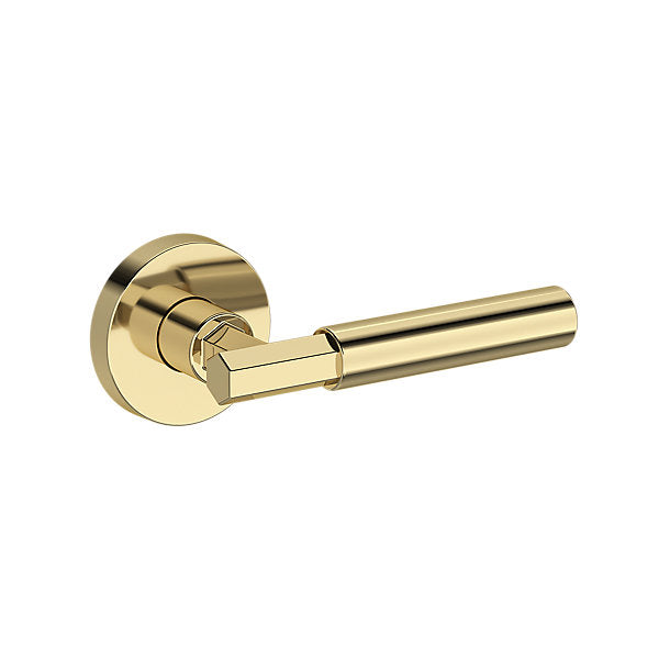 Baldwin Hardware Manija Reserve Riddling — Latón sin laca — Contemporary Round — Medio Dummy