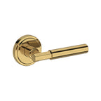 Baldwin Hardware Manija Reserve Riddling — Latón pulido Lifetime (PVD) — Stepped Round — Medio Dummy
