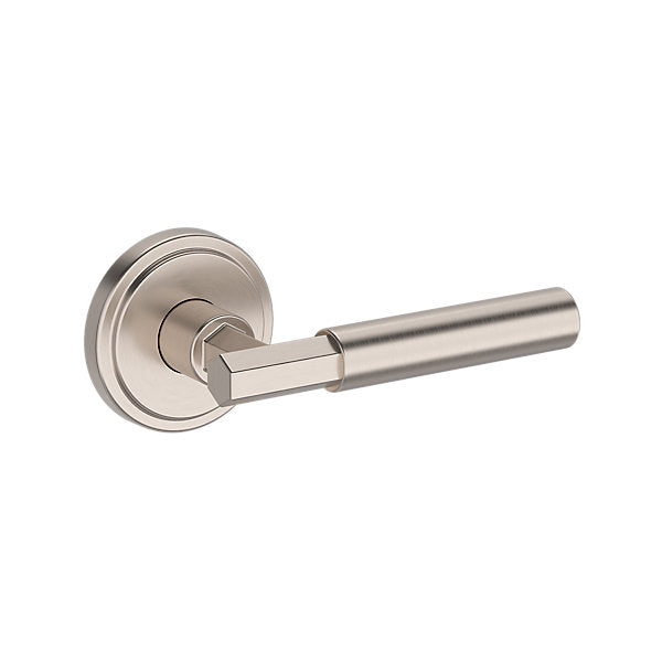 Baldwin Hardware Manija Reserve Riddling — Níquel satinado — Stepped Round — Medio Dummy